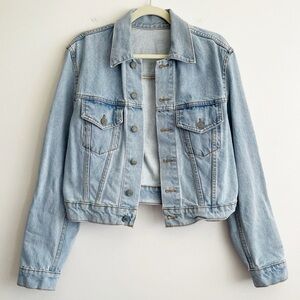 Brandy Melville J Galt Boxy Denim Jean Jacket medium light wash oversized blue M